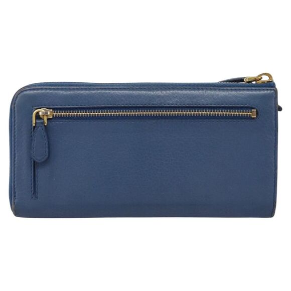 Prada Saffiano Blue Leather Wallet (Pre-Owned) - Picture 2 of 16